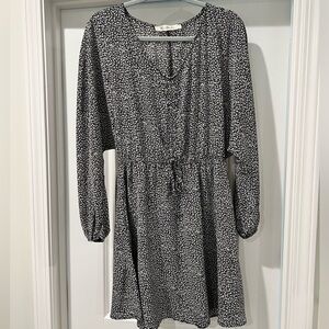 Francesca’s Black and White Cheetah Print Dress